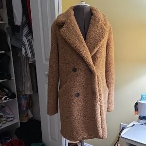 Nine West Tan Teddy Coat